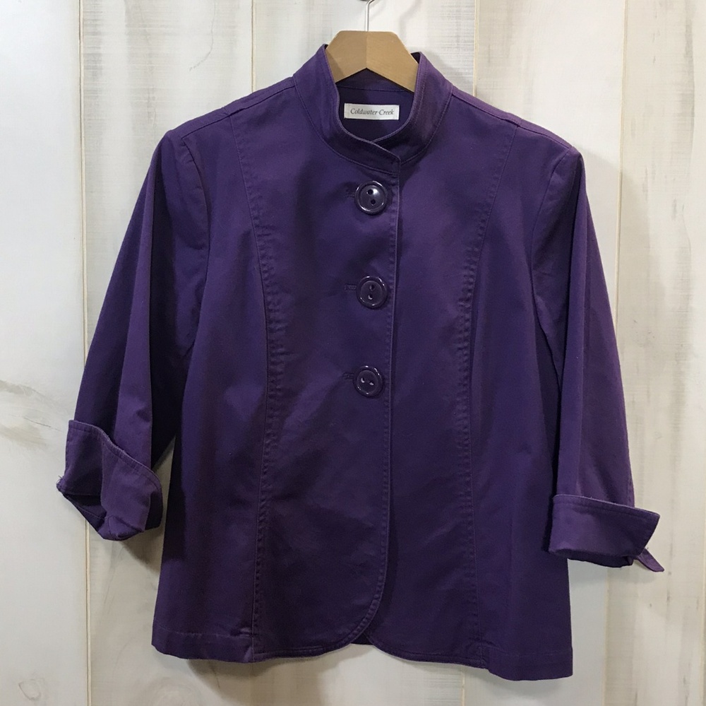 Coldwater Creek Purple Swing Style Blazer - Sz 8